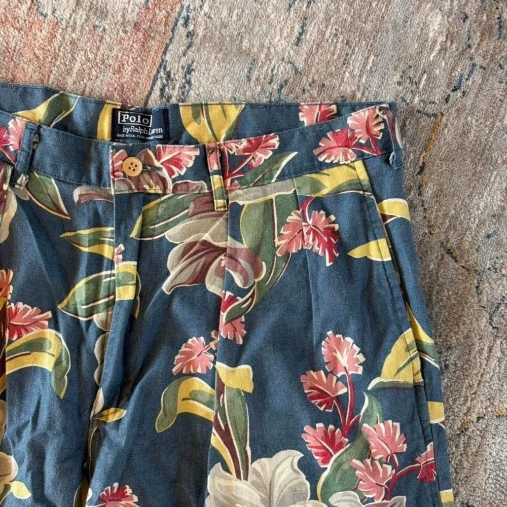Polo ralph Lauren floral shorts Size 34 floral preppy 90s - Picture 2 of 6